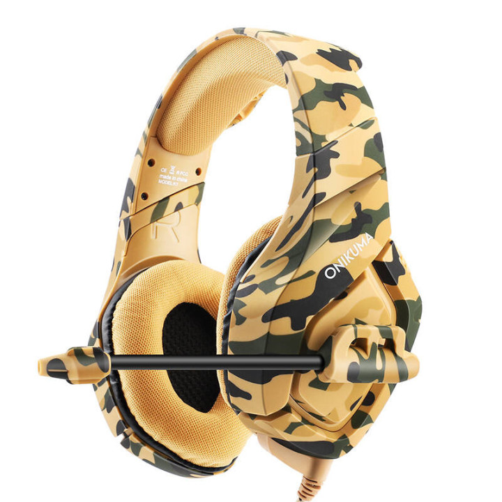 ONIKUMA K1-B spēļu austiņas (dzeltenas)