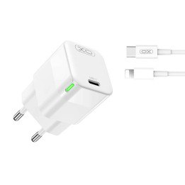 Зарядное устройство XO CE06, 30 Вт, USB-C, с кабелем Lightning