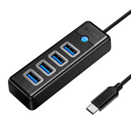 Orico HUB USB-C - 4x USB 3.0 5Gbps 0,15m musta