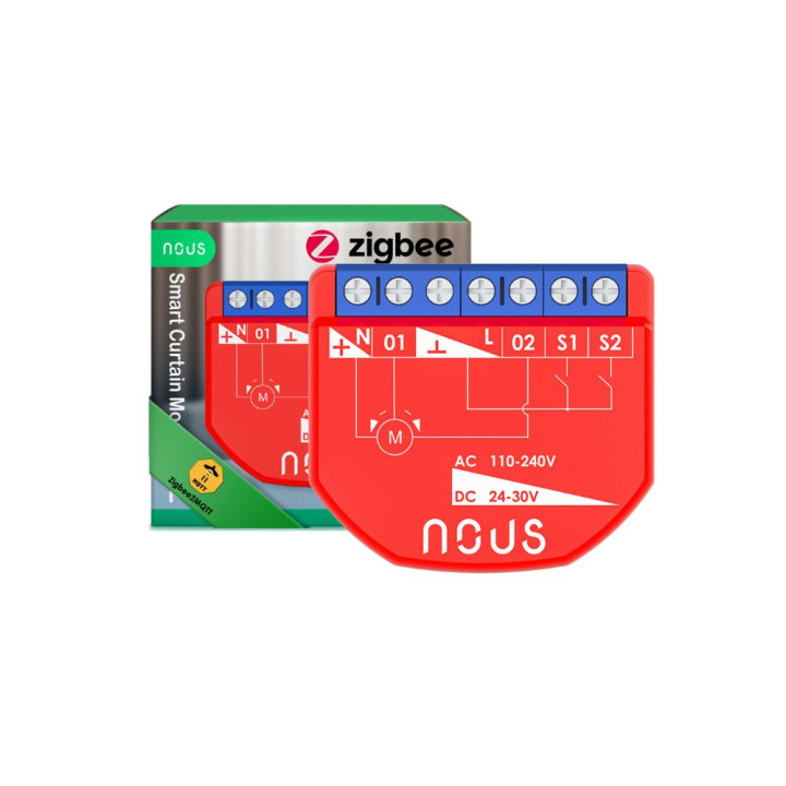 Nous B4Z nutikas Tuya Zigbee mini rulookontrolleri releemoodul lüliti sisendiga