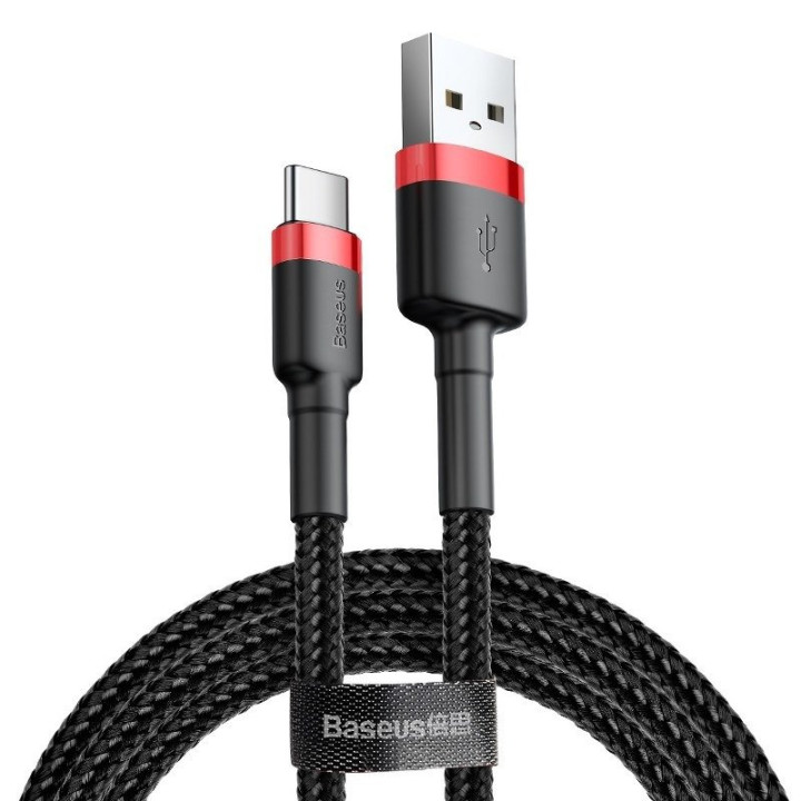 Baseus Cafule USB kuni USB-C 2A 2m (Czerwono-Czarny)