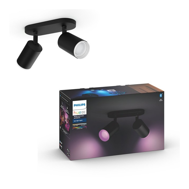 Philips Hue Fugato levy/spiraalimusta 2x5,7W