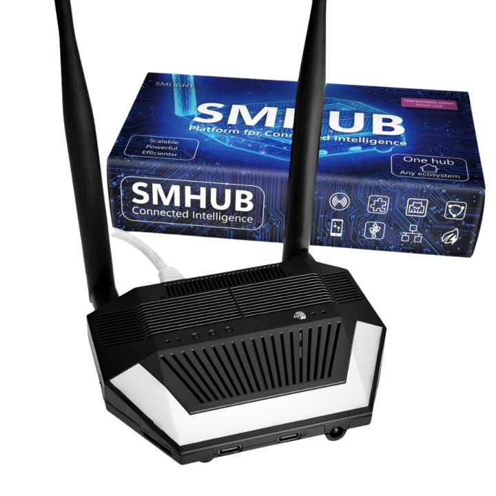 SMLIGHT SMHUB Premium — Multi-Radio Smart Home Hub, Zigbee, Thread, Wi-Fi, Bluetooth, Z-Wave, 4G/LTE, IR, Ethernet, Matter Bridg