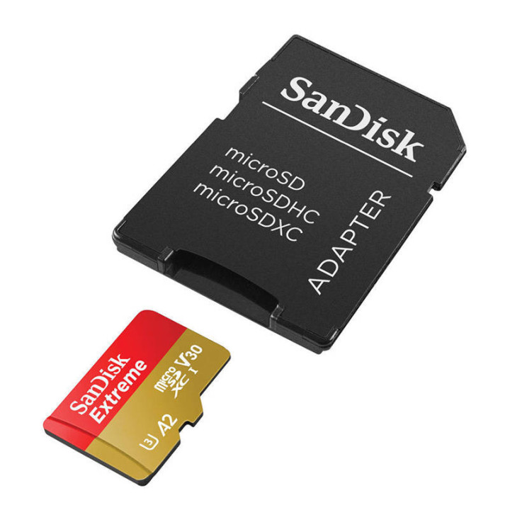 Atminties kortelė SANDISK EXTREME microSDXC 256 GB 190/130 MB/s UHS-I U3 (SDSQXAV-256G-GN6MA)