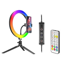 Tracer RGB gredzenveida lampa 26cm ar statīvu