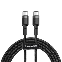 Baseus Cafule PD2.0 60 W blykstės įkrovimas USB C tipo kabeliui (20V 3A) 2m pilka+juoda