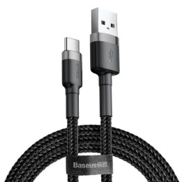 Baseus Cafule kabelis USB-C 2A 2m (pelēks+melns)