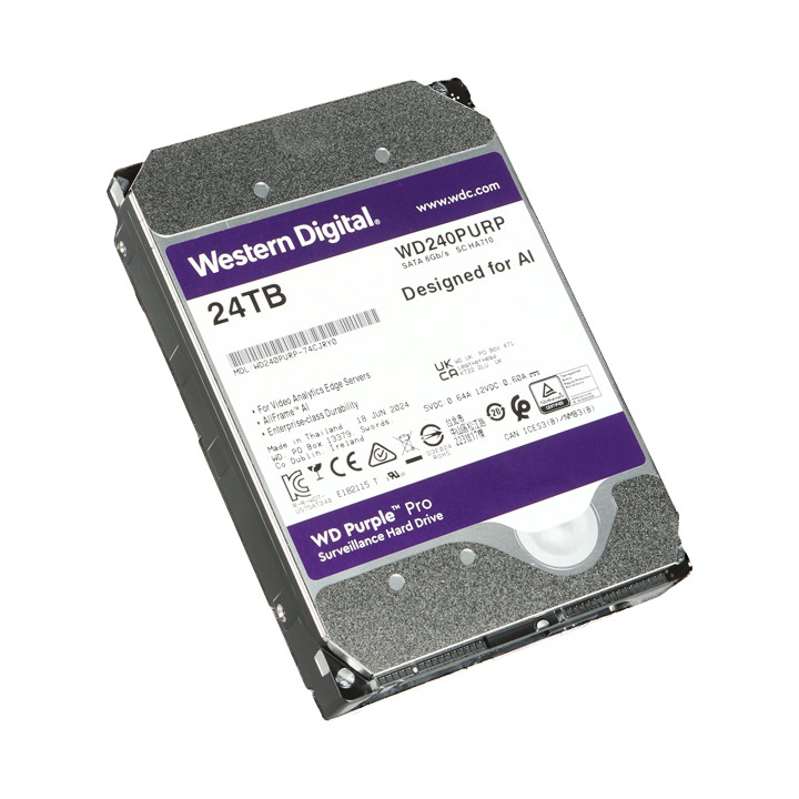 HDD DVR-ile HDD-WD240PURP 24TB 24/7 WESTERN DIGITAL