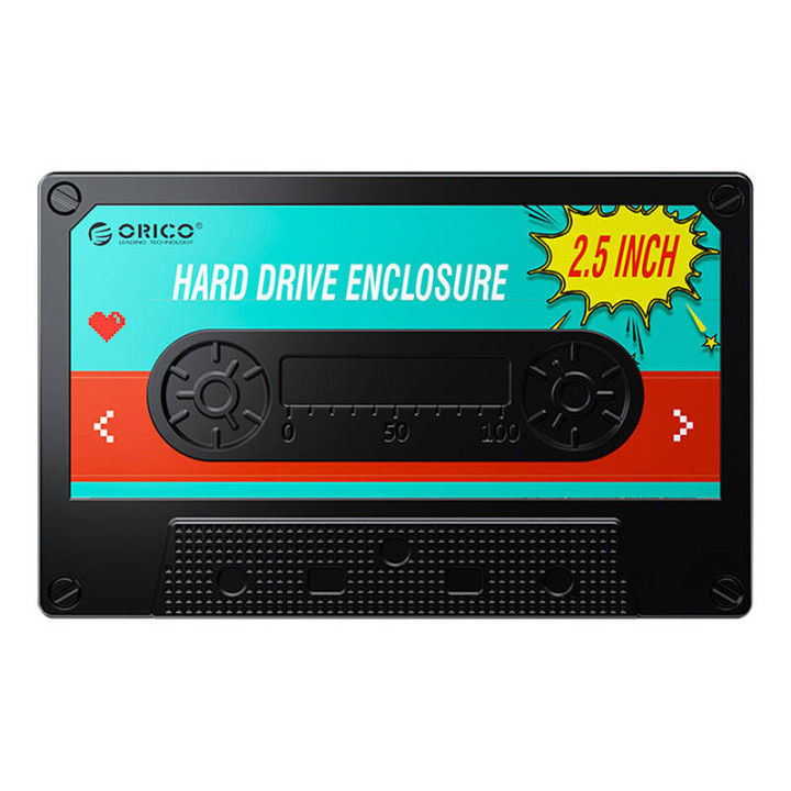 Orico 2580 HDD/SSD 2,5" -asemakotelo, 5Gbps, USB-A - USB Micro-B (musta)