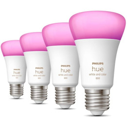 Philips Hue E27 6,5W RGBW BT 4-pakk