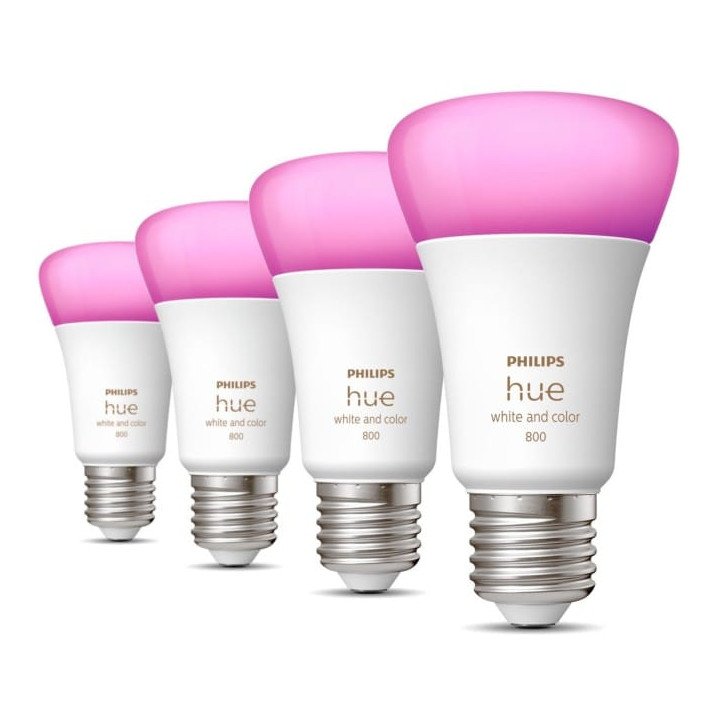 Philips Hue E27 6,5W RGBW BT 4-pakk