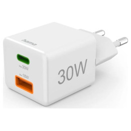 Hama mini 30W PD/QC balta