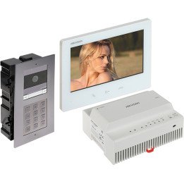 Hikvision DS-KIS704EY-ACF2/ALUMINUM Video Door Phone Kit