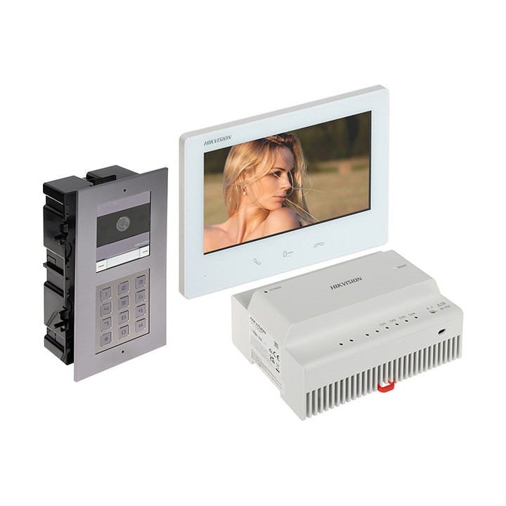 Hikvision DS-KIS704EY-ACF2/ALUMINUM Video Door Phone Kit