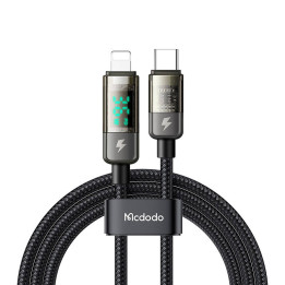 Mcdodo CA-3600 USB-C-Lightning-kaapeli, automaattinen virrankatkaisu, 36 W, 1,2 m (musta)