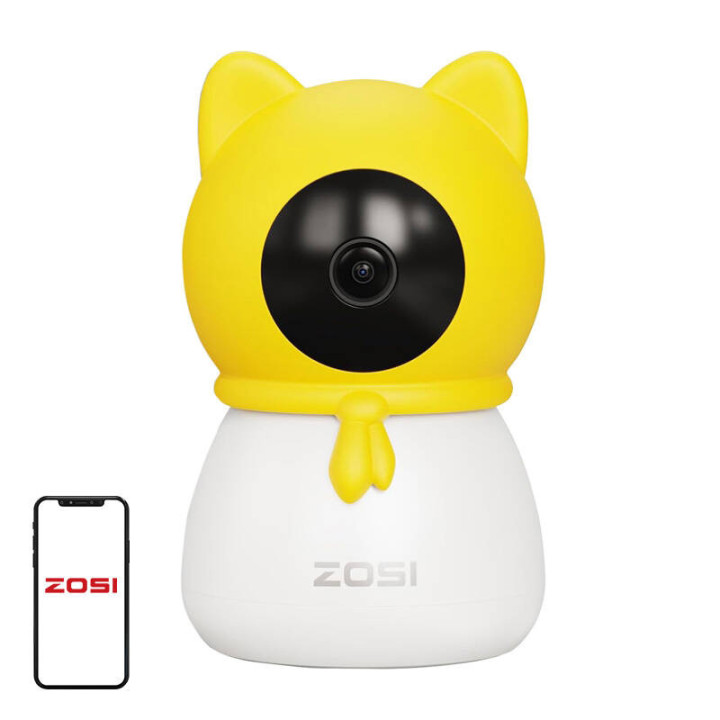 ZOSI 4MP HD 355° elektroniskā kamera/aukle