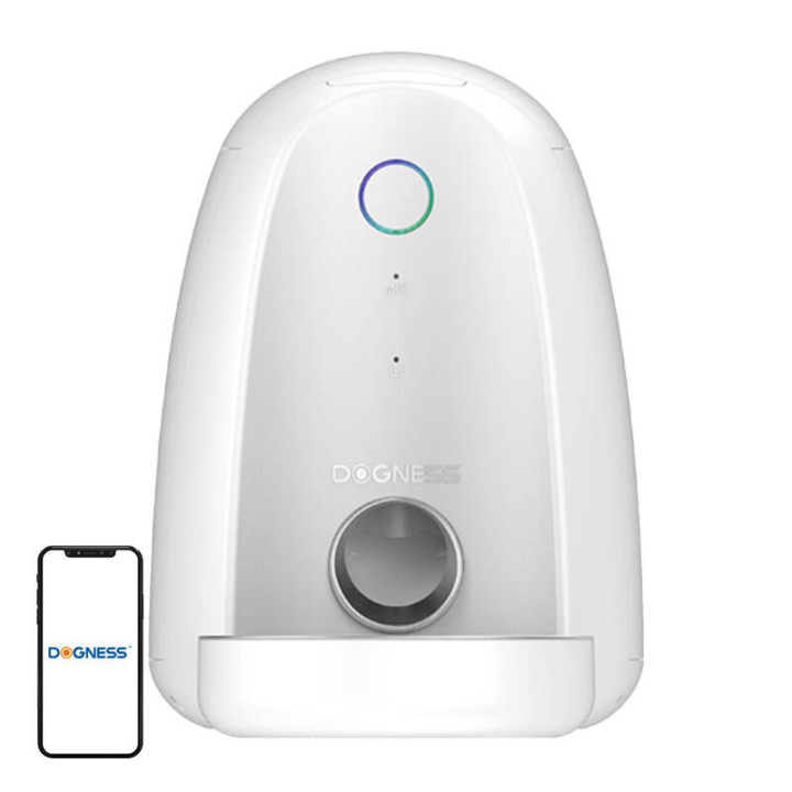 Automaattinen lemmikkieläinten syöttölaite muovikulholla WIFI mini Dogness (valkoinen)