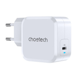 PD8007 USB-C PD45W зарядное устройство Choetech EU (белое)