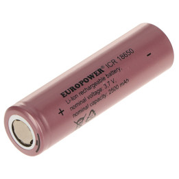 LI-ION AKUMULATORS BAT-ICR18650/EP 3.7 V EUROPOWER