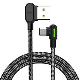 USB–USB-C-kaapeli Mcdodo CA-5280 LED, 1,8 m (musta)