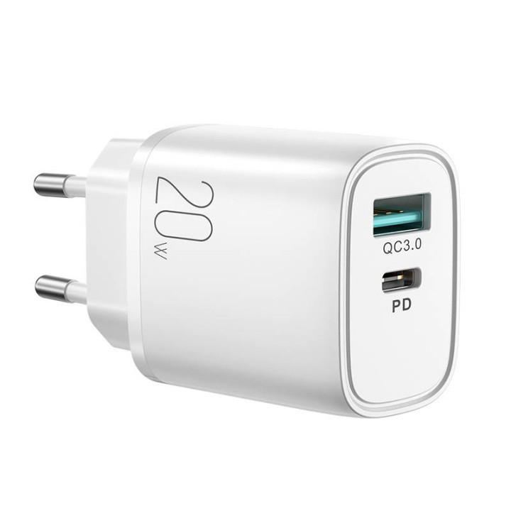 Lādētājs 20 W Dual-Port (QC3.0+PD) Joyroom L-QP2011 (balts)