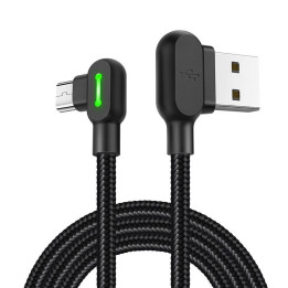 USB-mikro-USB-kaapeli Mcdodo CA-5280 LED, 1,8 m (musta)