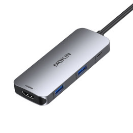 MOKiN 7 in 1 Adapter Hub USB-C - 2x USB 3.0 + 2x USB-C + SD + Micro SD + HDMI (hopea)