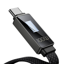 Kaapeli Mcdodo CA-4470 USB-C - USB-C, näyttö 100 W 1,2 m (musta)