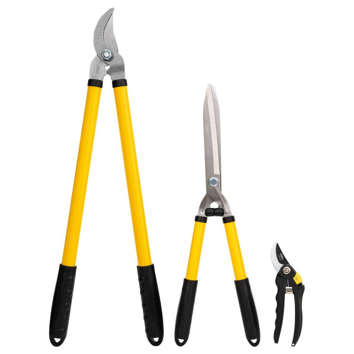 Набор садовых инструментов, 3 шт. Deli Tools EDL580003 (желтый)
