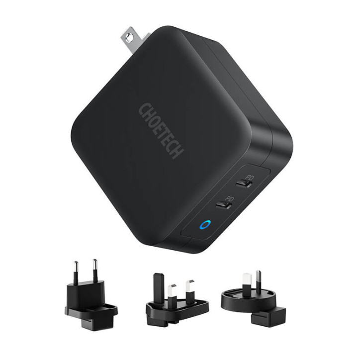 Choetech PD6008 2xUSB-C PD 100 Вт GaN зарядное устройство