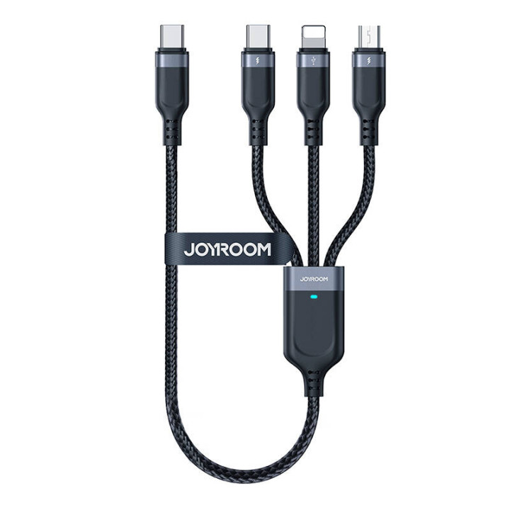 Kaapeli Multi-Use Series 3w1 Joyroom USB-A - Lightning / USB-C / micro USB 1,2 m S-A18 (czarny)