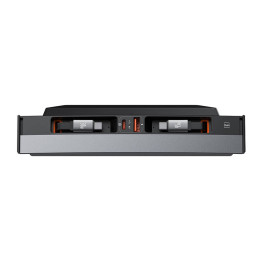 Hub Baseus T-Space USB-C-USB-C-kaapeleilla Tesla-autoille (musta)