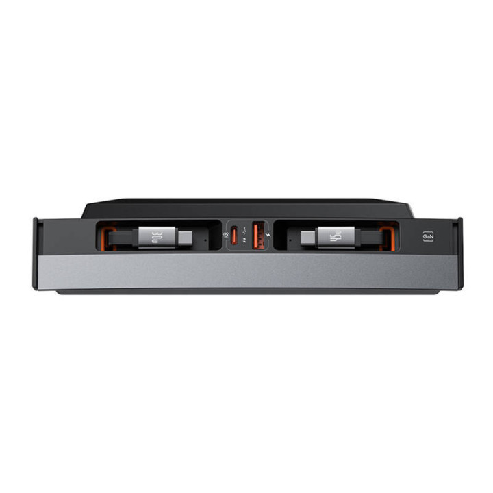 Hub Baseus T-Space USB-C-USB-C-kaapeleilla Tesla-autoille (musta)