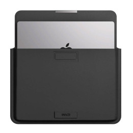 Кожаный чехол/чехол INVZI с функцией подставки для MacBook Pro/Air 15/16 дюймов (черный)