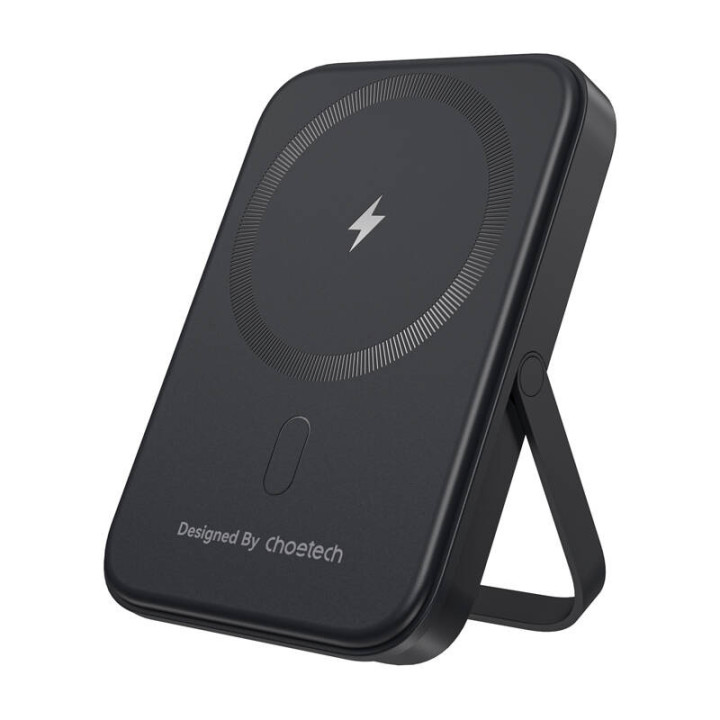Choetech B742 5000mAh 20W PD magneettinen akku jalustalla (musta)