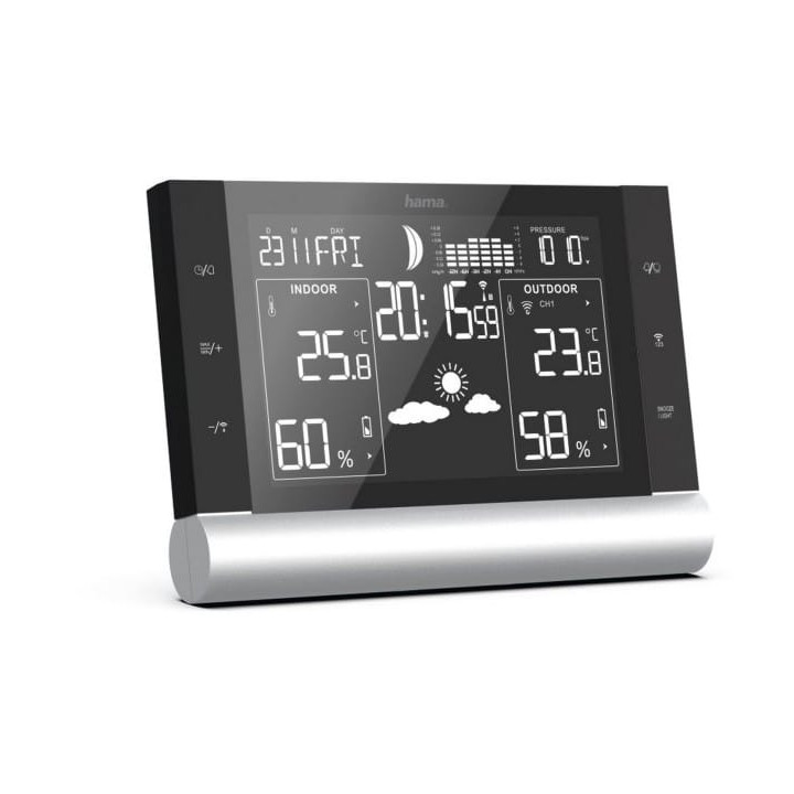 Hama meteorologinė stotis Black Line plus