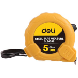 Teräsmittanauha 5m/19mm Deli Tools EDL9005B (keltainen)
