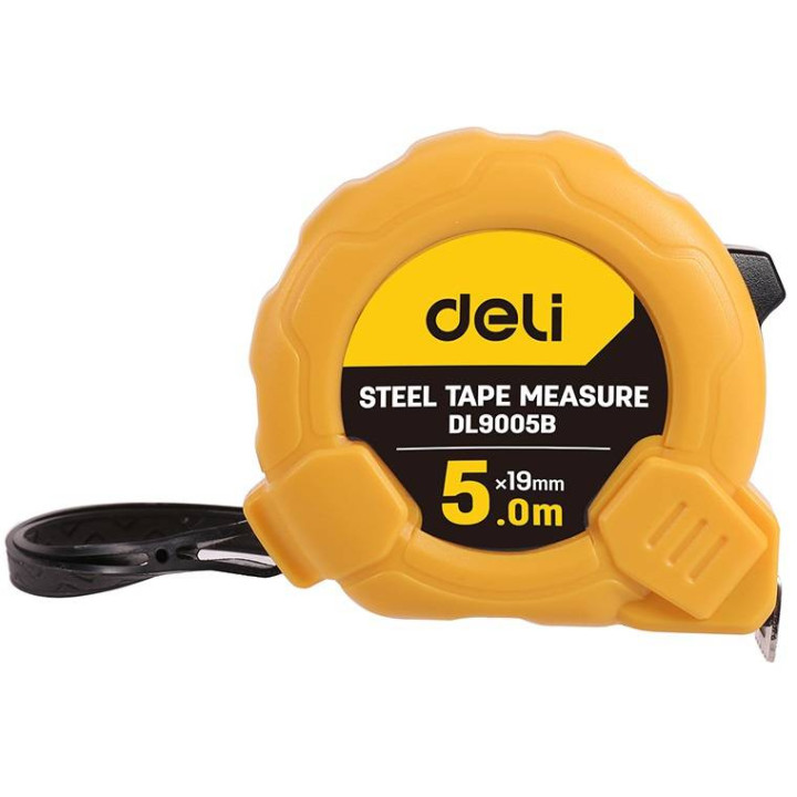Tērauda mērlente 5 m/19 mm Deli Tools EDL9005B (dzeltena)
