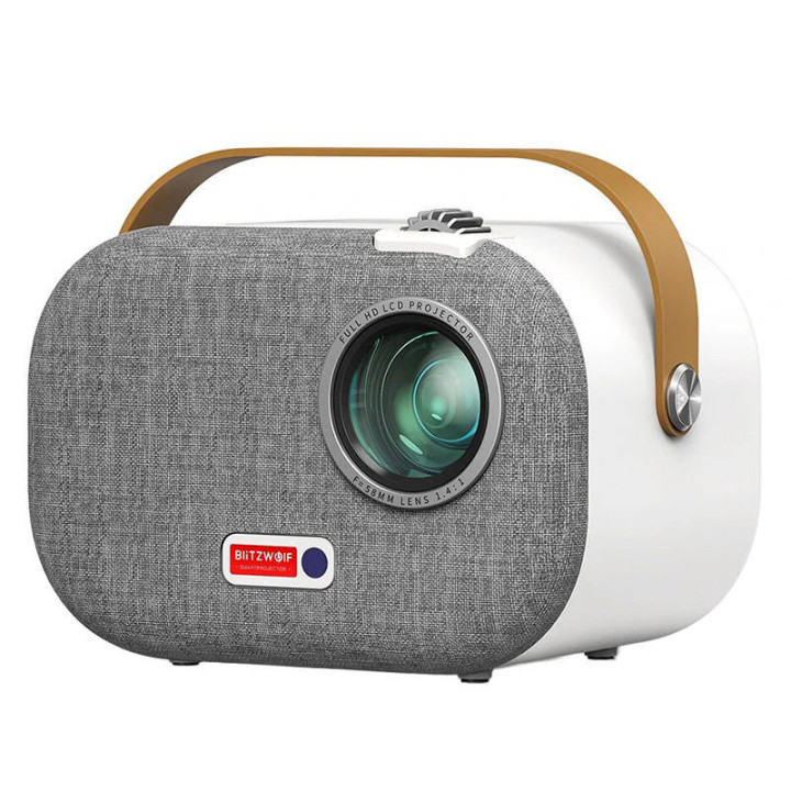 Miniprojektori Blitzwolf BW-V2 LED 1080P Full HD WiFi Bluetooth Android (valkoinen)