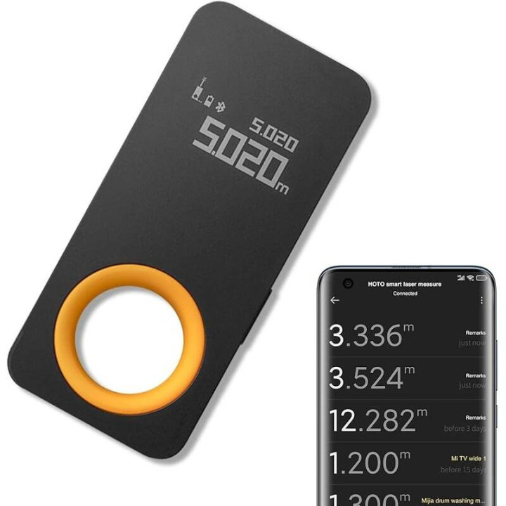 Интеллектуальный лазерный измеритель HOTO QWCJY001 (Bluetooth, OLED, 30 м)