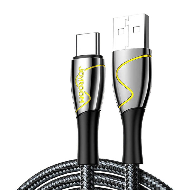 USB–USB-C-kaapeli Joyroom S-1230K6 3A 1,2 m (musta)