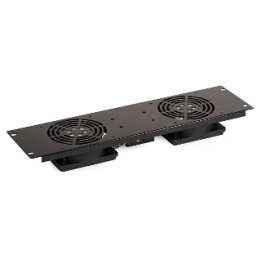 A19-2W 19" 2U ventilācijas panelis balts