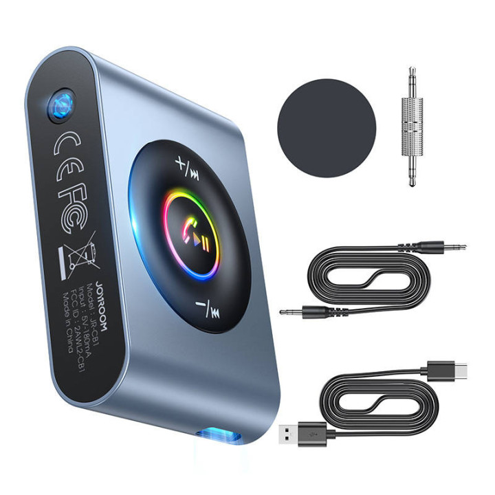Bluetooth 5.3 AUX uztvērējs Joyroom JR-CB1 (pelēks)