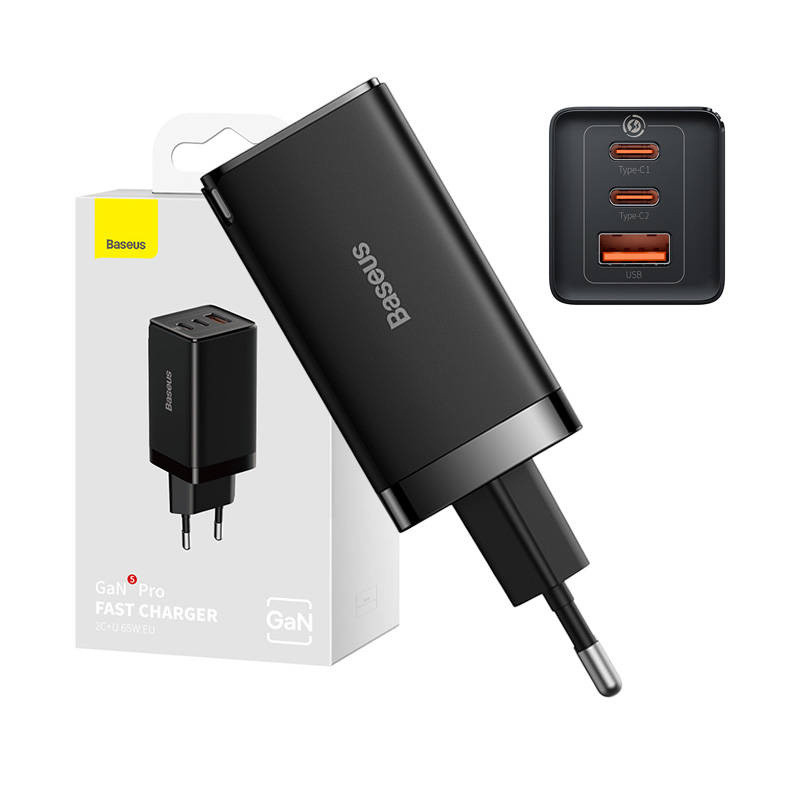 Sienas lādētājs Baseus GaN5 Pro 2xUSB-C