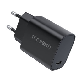 Choetech Q5004 EU USB-C tinklo įkroviklis, 20W (juodas)