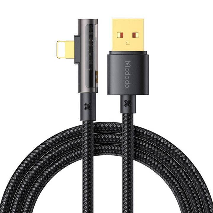 USB salamaprismaan 90 asteen kaapeli Mcdodo CA-3511, 1,8 m (musta)