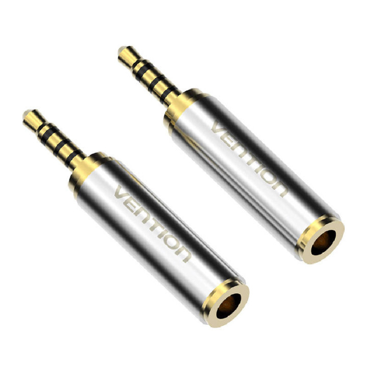 Adaptera audio 3,5 mm ligzda sieviešu līdz 2,5 mm mini ligzdai Vention VAB-S02 zelta
