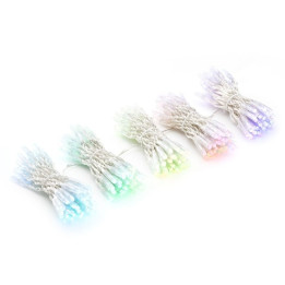 Twinkly Pro PLC -kapseli 5 tippaa x 50 pikseliä verho, 250 LED RGBW, läpinäkyvä lanka, IP65