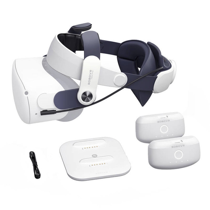 BOBOVR M2 Plus -päähihnan kaksoisparisto Oculus Quest 2:lle