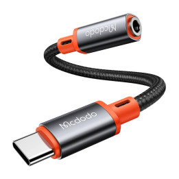 Аудиоадаптер USB-C на AUX mini jack 3,5 мм Mcdodo CA-7561, ЦАП, 0,11 м (черный)